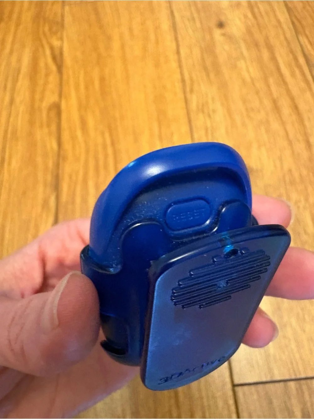 Blue Pedometer 3D FitBud easy handheld step counter